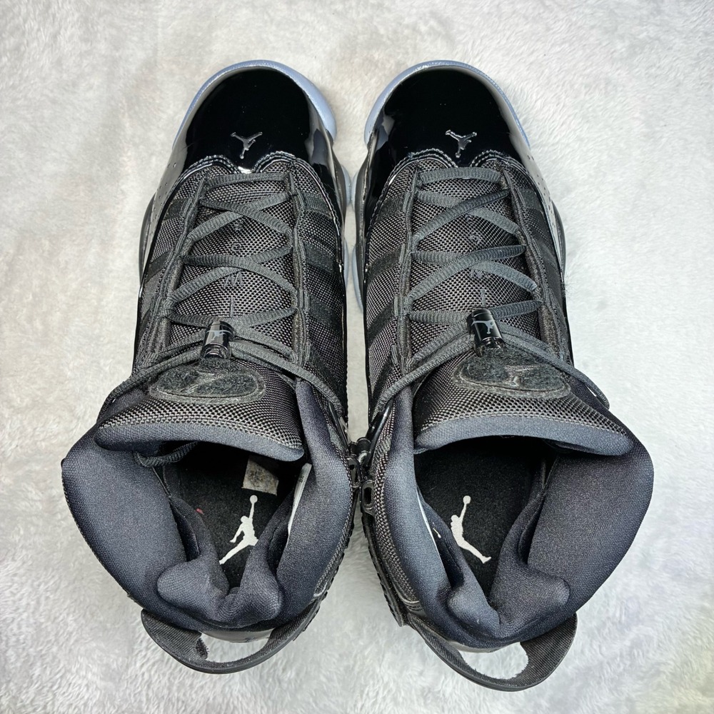 Pre Owned Jordan 6 Rings Space Jam Black Leather Sneakers Mens 10 - Picture 4 of 9